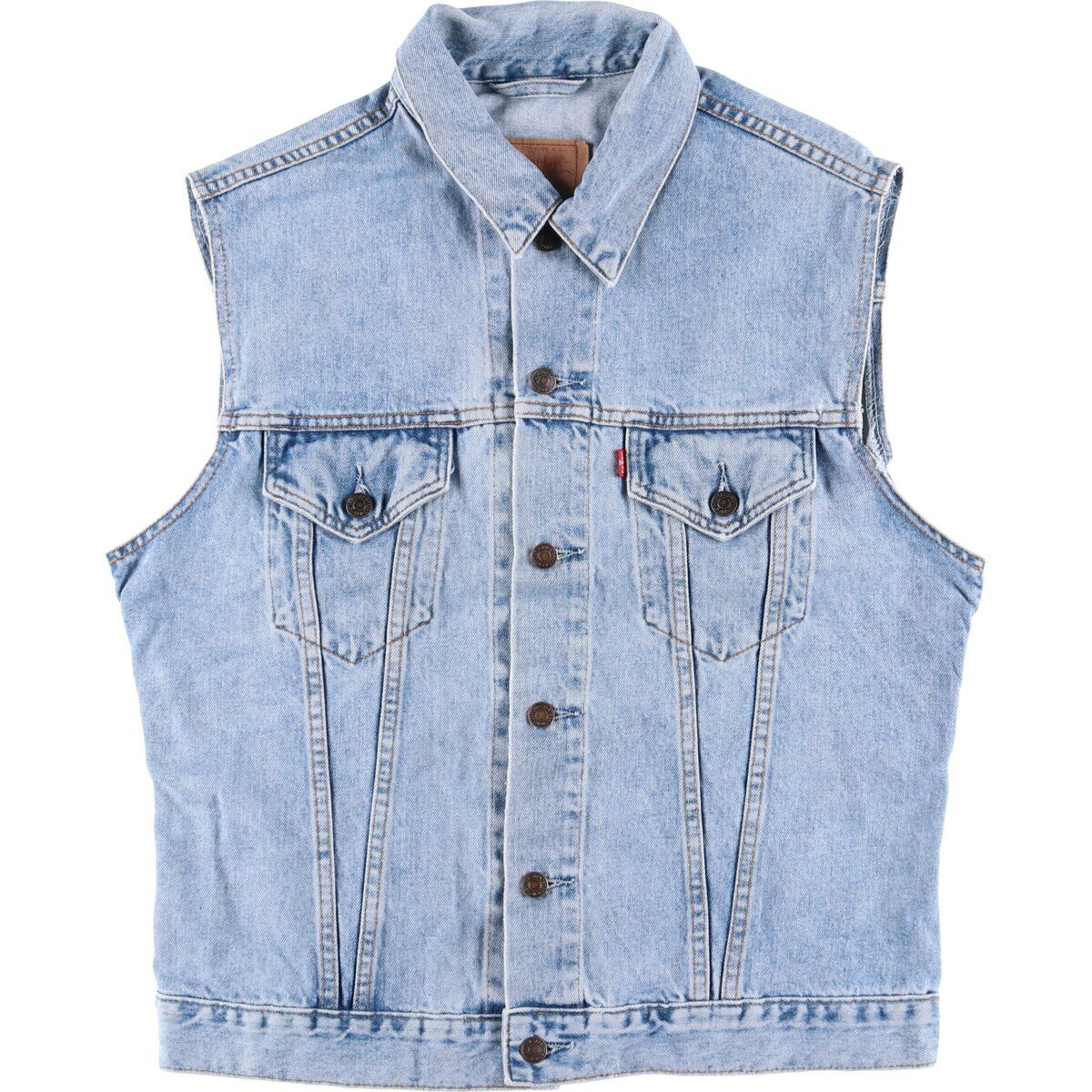 古着 90'S リーバイス Levi's 70401-02 ユーロモデル デニムベスト メンズXL相当 ヴィンテージ /eaa559290 【中古】 【250627】 【SS2603_10】