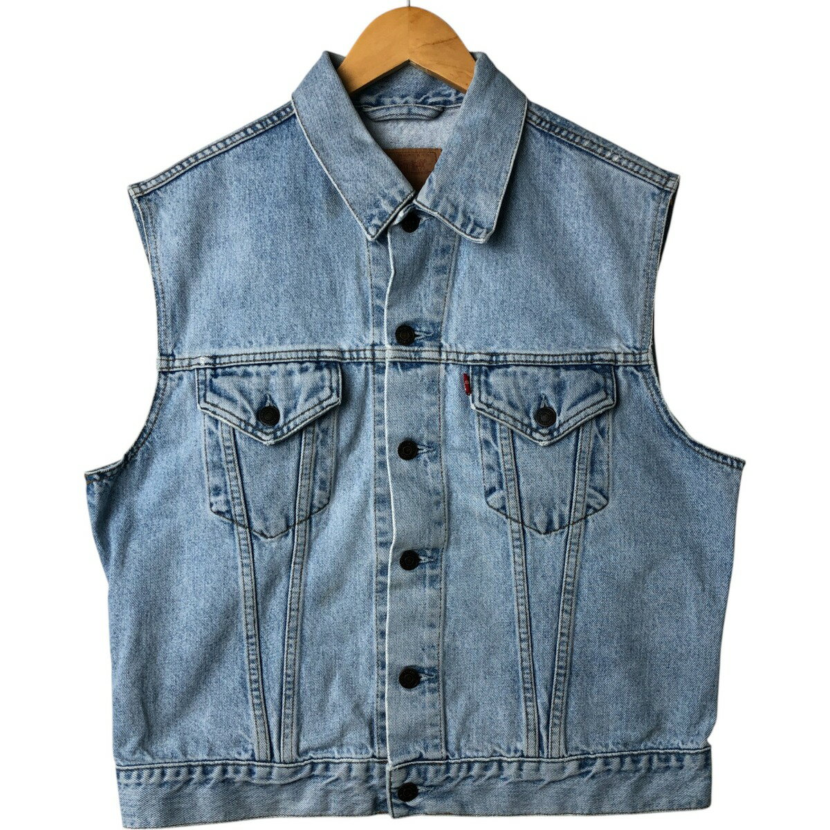 古着 90'S リーバイス Levi's 70401-02 ユーロモデル デニムベスト メンズXL相当 ヴィンテージ /eaa559292 【中古】 【250627】 【SS2603_10】
