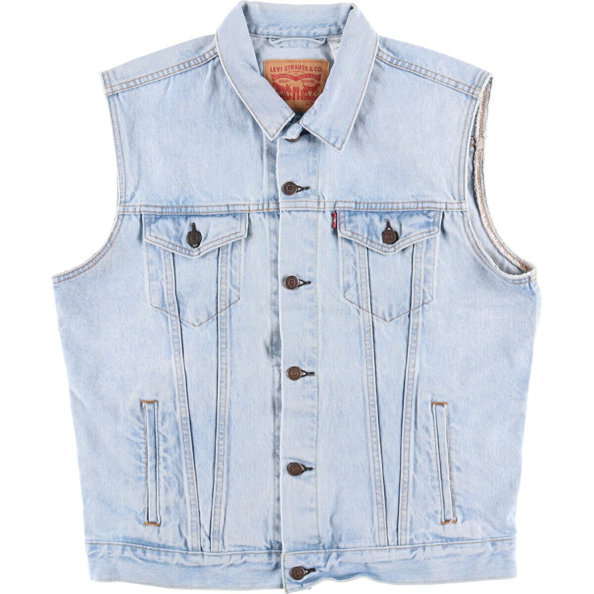 古着 リーバイス Levi's デニムベスト メンズL相当 ヴィンテージ /eaa559294 【中古】 【250627】 【SS2603_10】 ブルー系 春秋冬