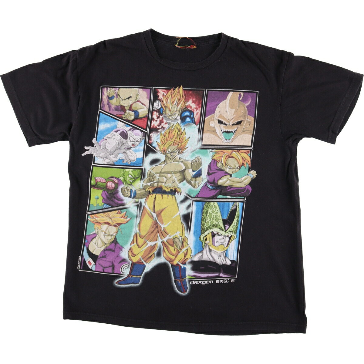 Character - 古着 DORAGONBALL Z ドラゴンボールZ アニメ キャラクタープリントTシャツ メンズM相当 /eaa559354 【中古】 【250623】 ブラック系 春夏秋