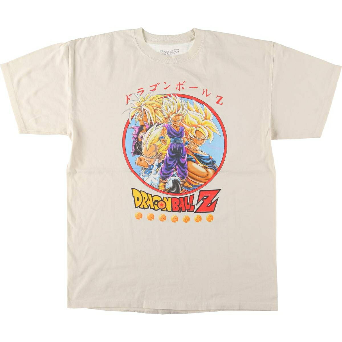 Character - 古着 DORAGONBALL Z ドラゴンボールZ アニメ キャラクタープリントTシャツ メンズL相当 /eaa559405 【中古】 【250629】 ホワイト系 春夏秋
