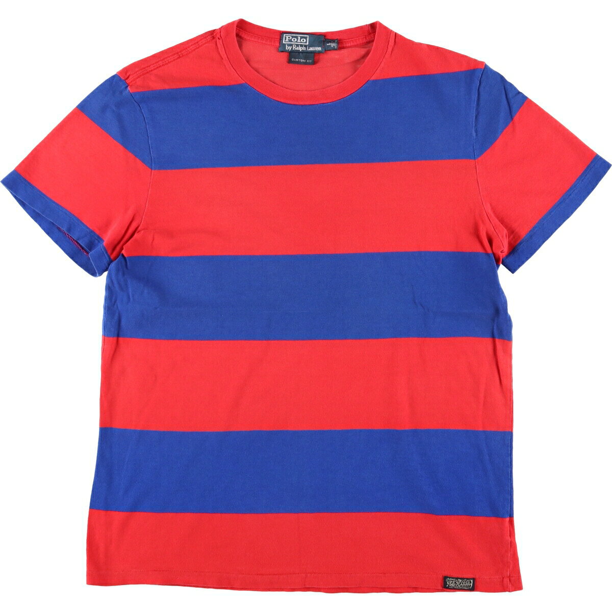 Rakuten - 古着 ラルフローレン Ralph Lauren POLO by Ralph Lauren CUSTOM FIT 半袖 ボーダーTシャツ メンズL相当 /eaa559433 【中古】 【250621】