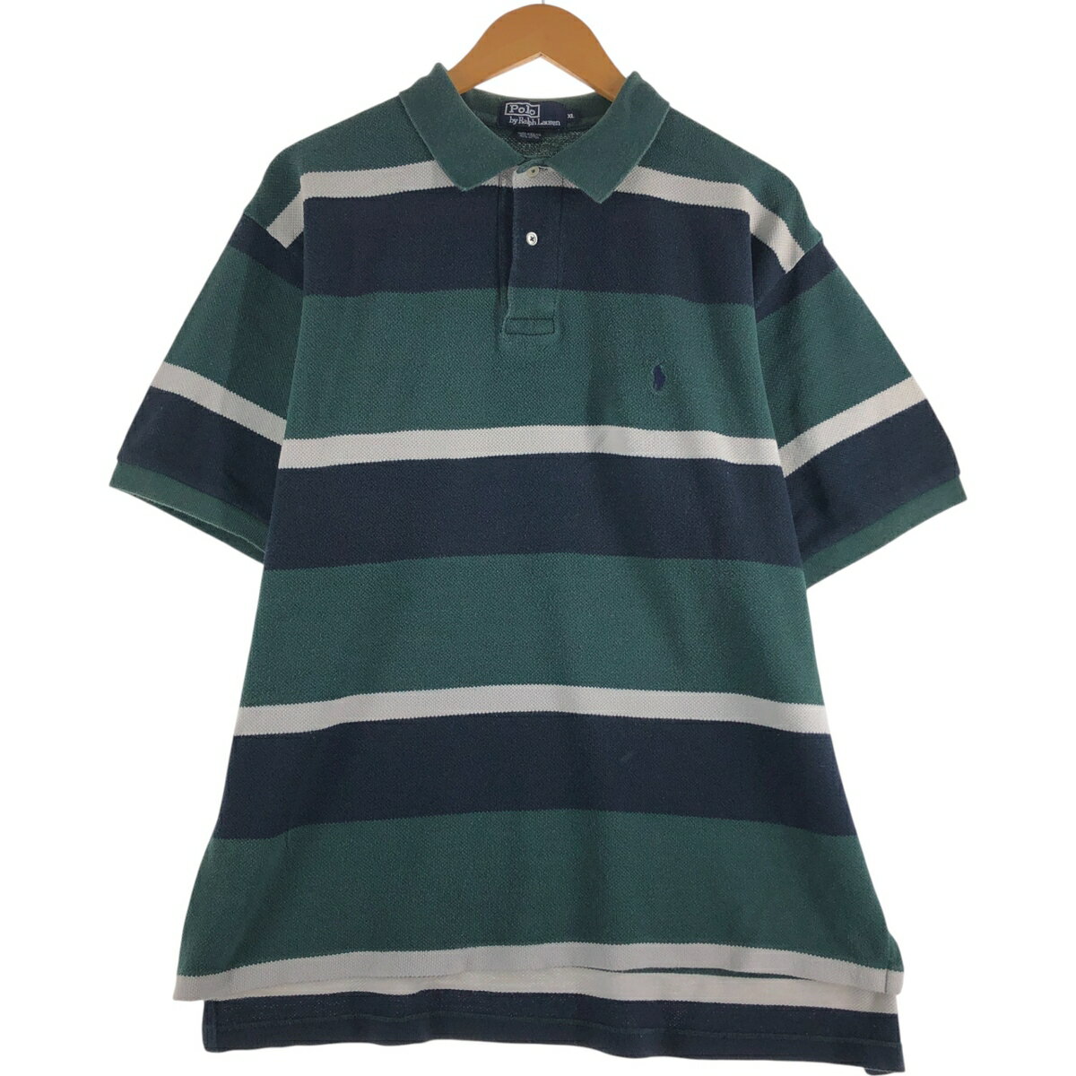 古着 ラルフローレン Ralph Lauren POLO by Ralph Lauren ボーダー柄 半袖 ポロシャツ メンズXL相当 /eaa559683 【中古】 【250623】