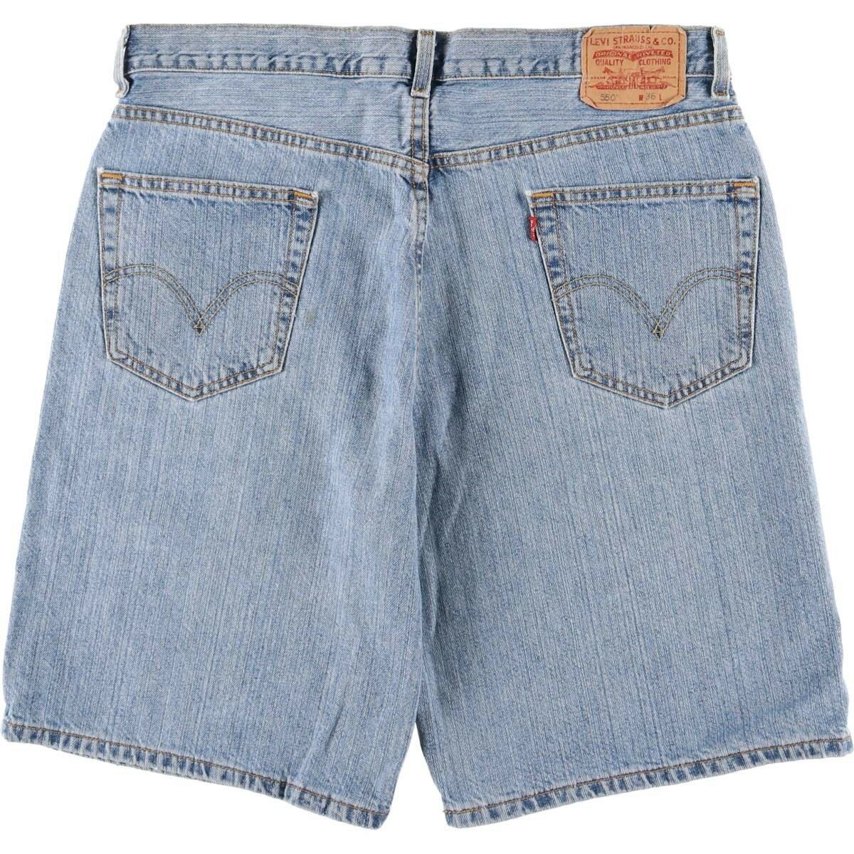 古着 リーバイス Levi's 550 RELAXED FIT デニムショーツ ハーフパンツ メンズw39相当 /eaa559970 【中古】 【250627】 【SS2603_30】 ブルー系 春夏秋 2