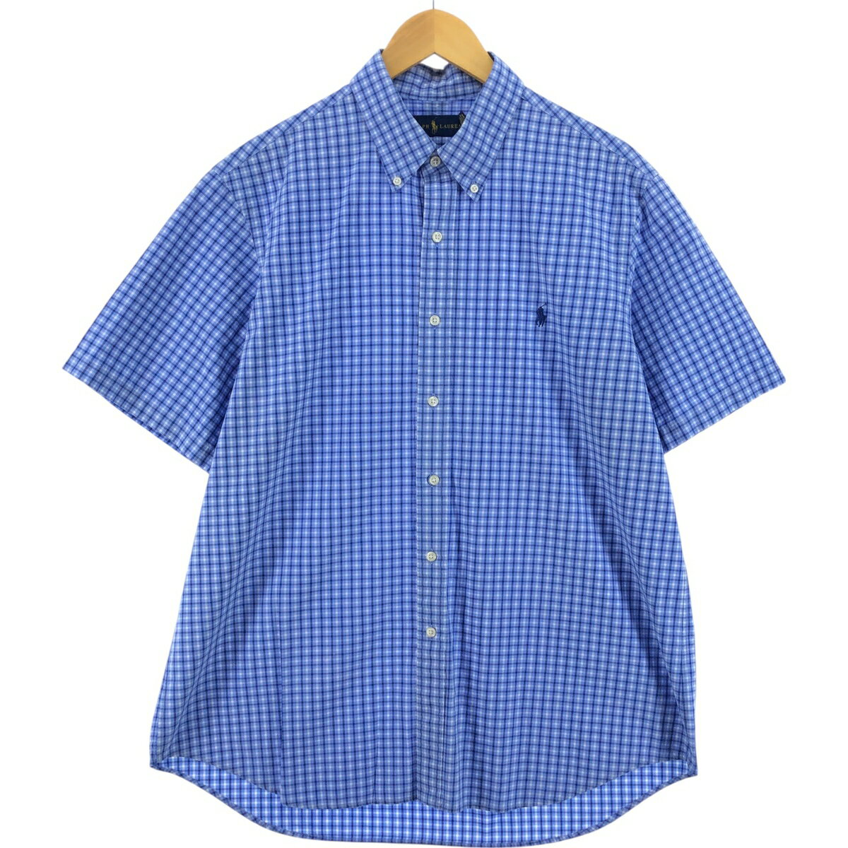 古着 ラルフローレン Ralph Lauren 半袖 ボタンダウン チェックシャツ メンズXL相当 /eaa560245 【中古】 【250623】 【SS2603_10】