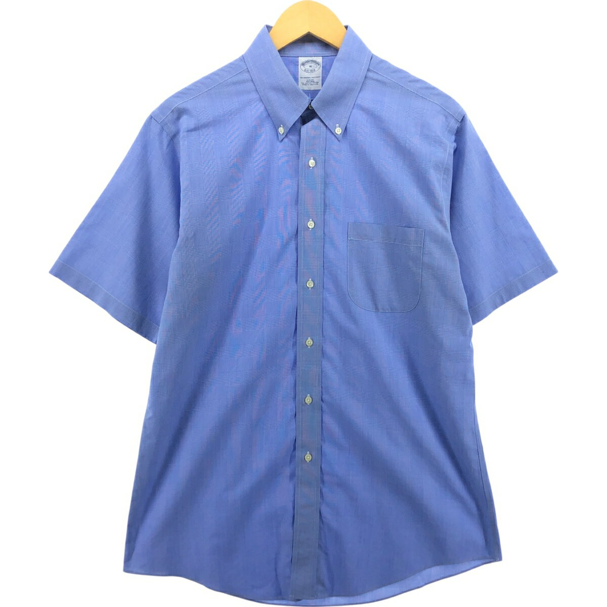 Rakuten - 古着 ブルックスブラザーズ Brooks Brothers Est.1818 グレンチェック 半袖 ボタンダウン チェックシャツ 16 メンズL相当 /eaa560418 【中古】 【250621】 【SS2603_30】 ブルー系 春夏