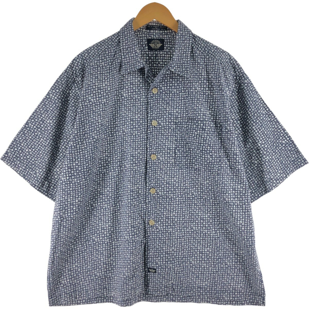 Rakuten - 古着 ドッカーズ DOCKERS 総柄 半袖 オープンカラー コットンシャツ ボックスシャツ メンズL相当 /eaa560496 【中古】 【250627】 【SS2603_30】