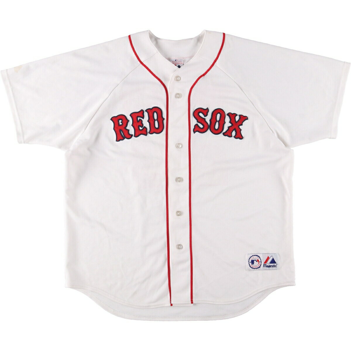 楽天古着屋JAM古着 マジェスティック Majestic MLB BOSTON REDSOX ボストンレッドソックス ゲームシャツ ベースボールシャツ メンズXL相当 /eaa560511 【中古】 【250623】