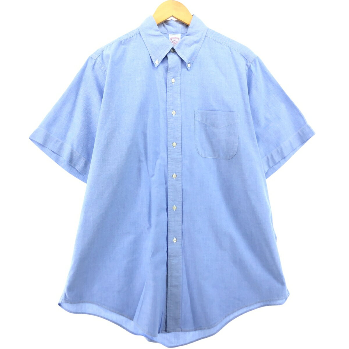 古着 80~90'S ブルックスブラザーズ Brooks Brothers MAKERS 半袖 ボタンダウンシャツ USA製 メンズL相..