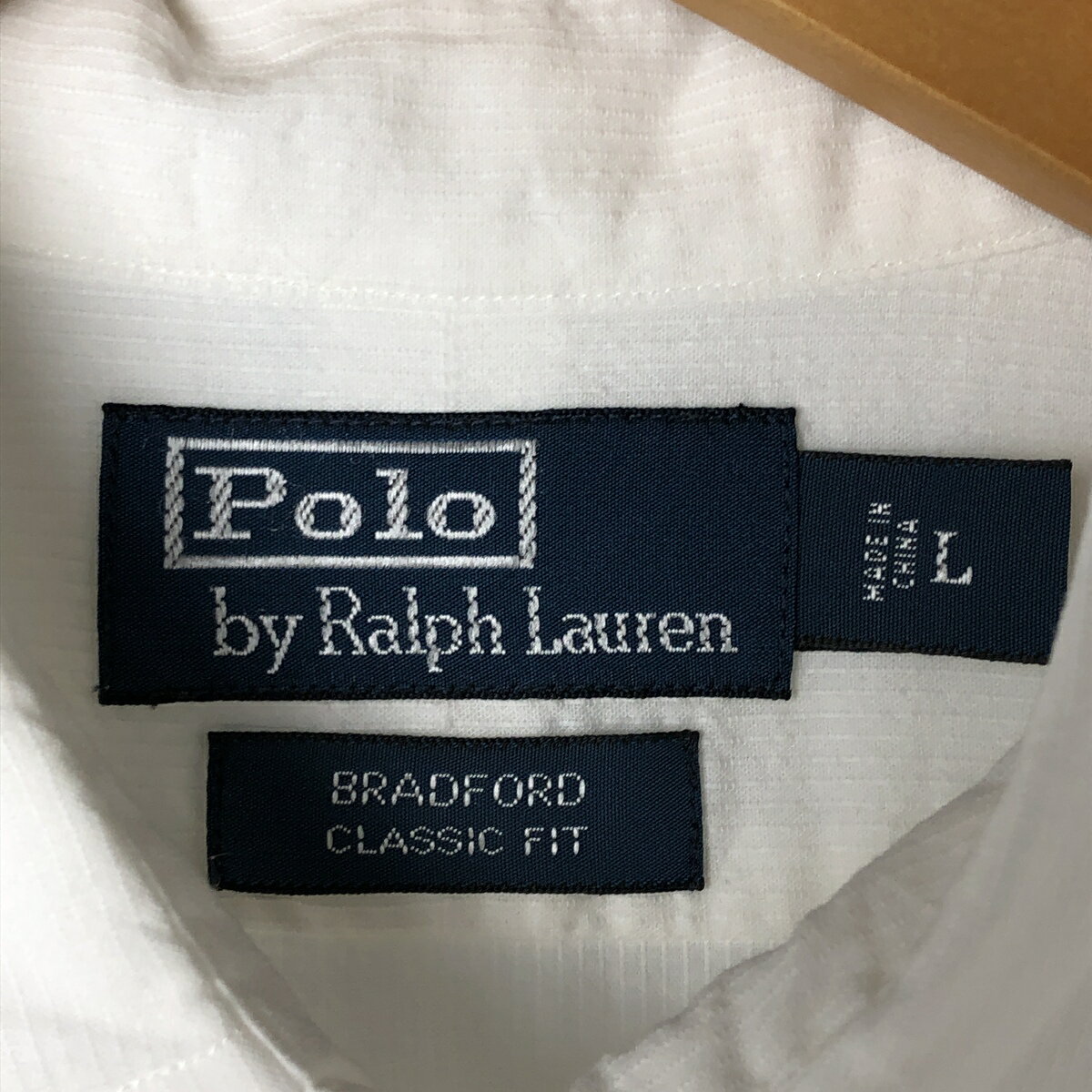 古着 ラルフローレン Ralph Lauren POLO by Ralph Lauren BRADFORD CLASSIC FIT ワイドカラー 半袖 コットンシャツ メンズL相当 /eaa560637 【中古】 【250620】
