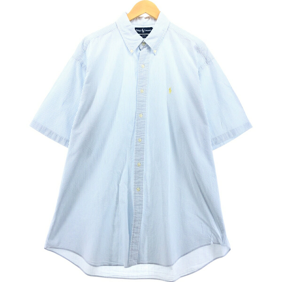 Rakuten - 古着 ラルフローレン Ralph Lauren Ralph Lauren BLAKE シアサッカー 半袖 ボタンダウン ストライプシャツ メンズXL相当 シアサッカー /eaa560664 【中古】 【250620】 【SS2603_10】
