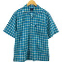 古着 ゲス Guess JEANS チェック柄 半袖 オープンカラー リネンシャツ ボックスシャツ メンズM相当 /eaa560889 【中古】 【250622】