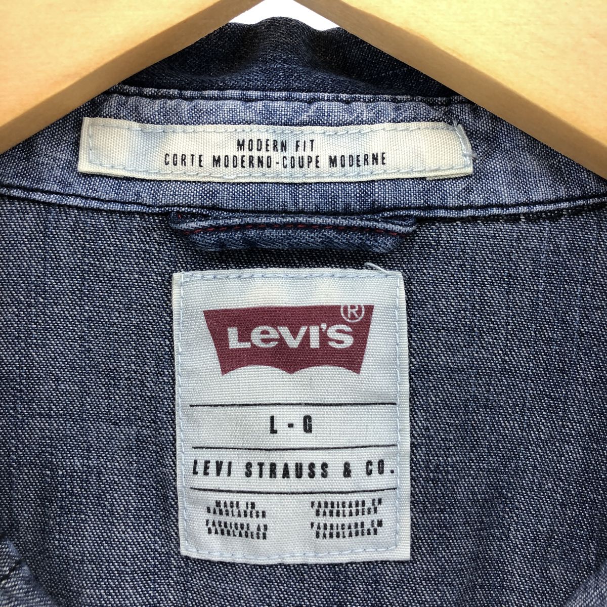 古着 リーバイス Levi's MODERN FIT 長袖 デニムウエスタンシャツ メンズL相当 /eaa561005 【中古】 【250626】