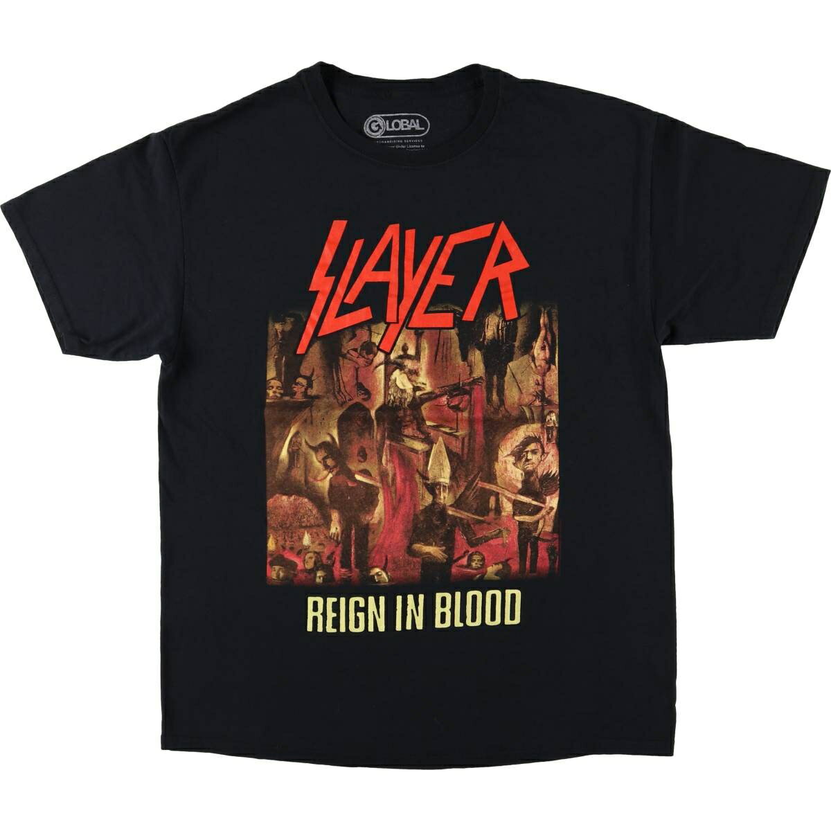 古着 GLOBAL SLAYER スレイヤー バンドTシャツ バンT メンズL相当 /eaa561125 【中古】 【250706】