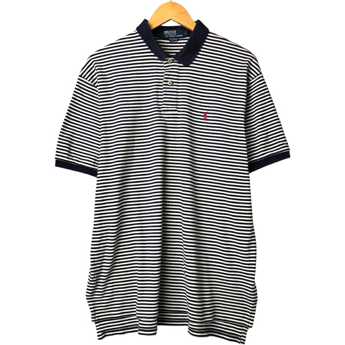 古着 ラルフローレン Ralph Lauren POLO by Ralph Lauren 半袖 ボーダー ポロシャ...