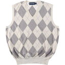 古着 ラルフローレン Ralph Lauren POLO GOLF ポロゴルフ アーガイル柄 Vネック ニットベスト メンズM相当 /eaa561399 【中古...