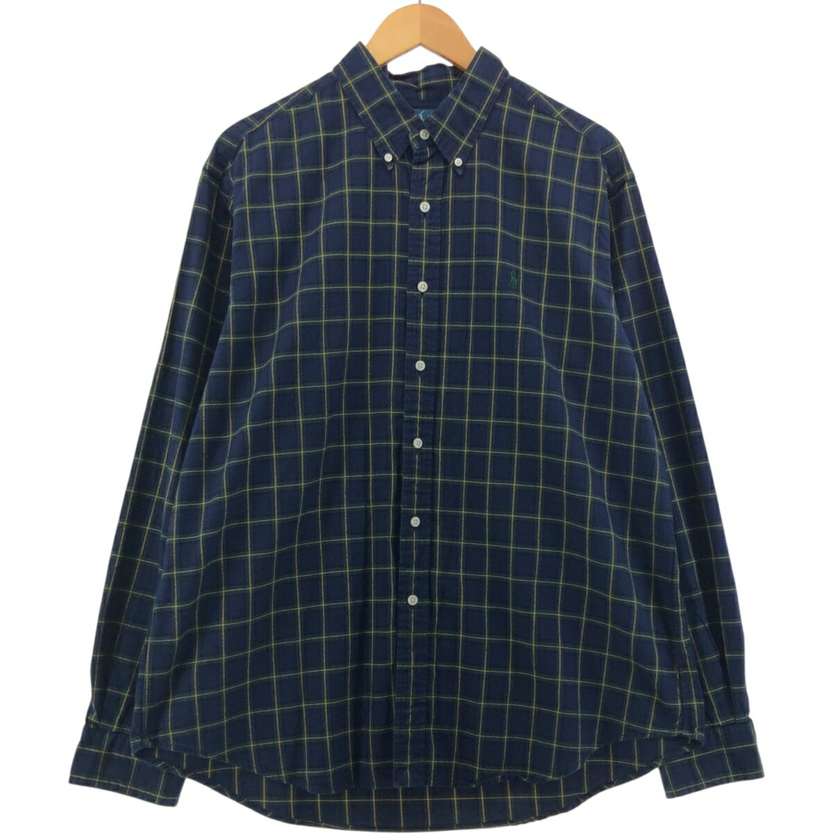 古着 ラルフローレン Ralph Lauren CLASSIC FIT 長袖 ボタンダウンチェックシャツ メンズXL相当 /eaa561502 【中古】 【250627】 【SS2..