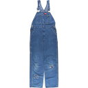 古着 ディッキーズ Dickies デニムオーバーオール メンズw37相当 /eaa561542 【中古】 【250627】
