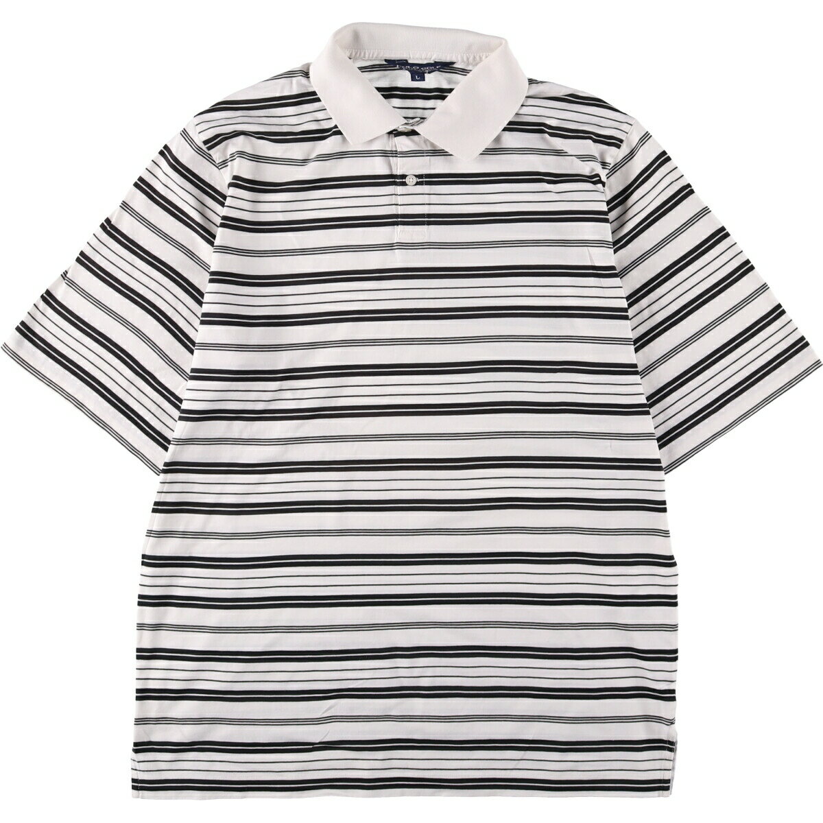 古着 ラルフローレン Ralph Lauren POLO GOLF ポロゴルフ 半袖 ボーダー ポロシャツ メンズL相当 /eaa562288 【中古】 【250627】 ホワイト系 春夏秋