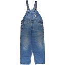 古着 ビッグサイズ カーハート Carhartt デニムオーバーオール メンズw43相当 /eaa562291 【中古】 【250627】