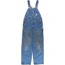 古着 00'S カーハート Carhartt デニムオーバーオール USA製 メンズw36相当 /eaa562297 【中古】 【250627】