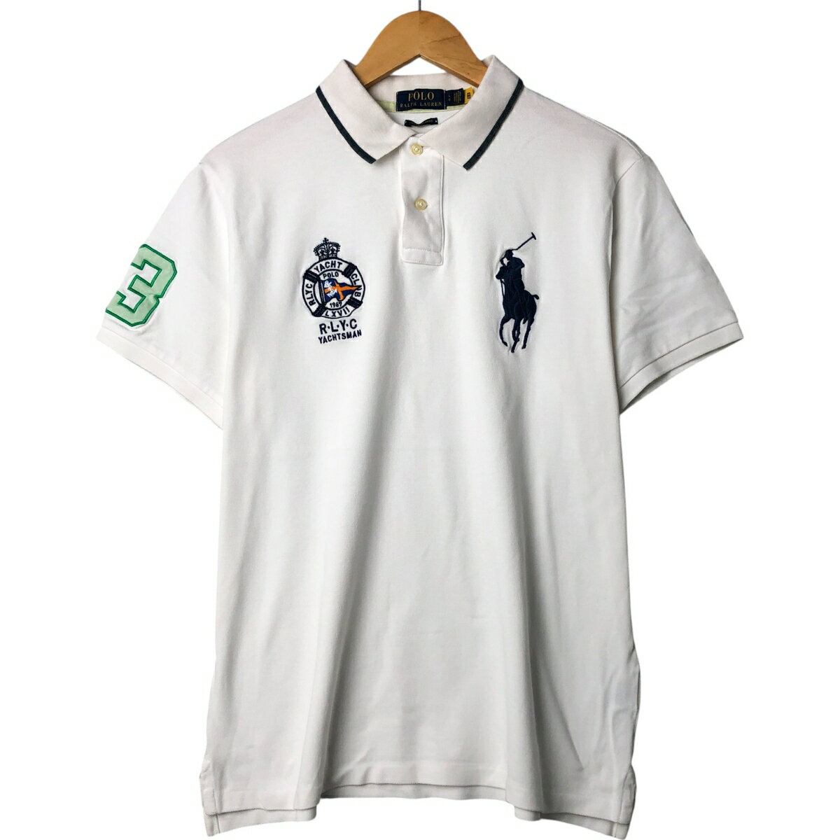 古着 ラルフローレン Ralph Lauren CUSTOM SLIM FIT ビッグポニー 半袖 ポロシャツ メンズL相当 /eaa562480 【中古】 【250704】