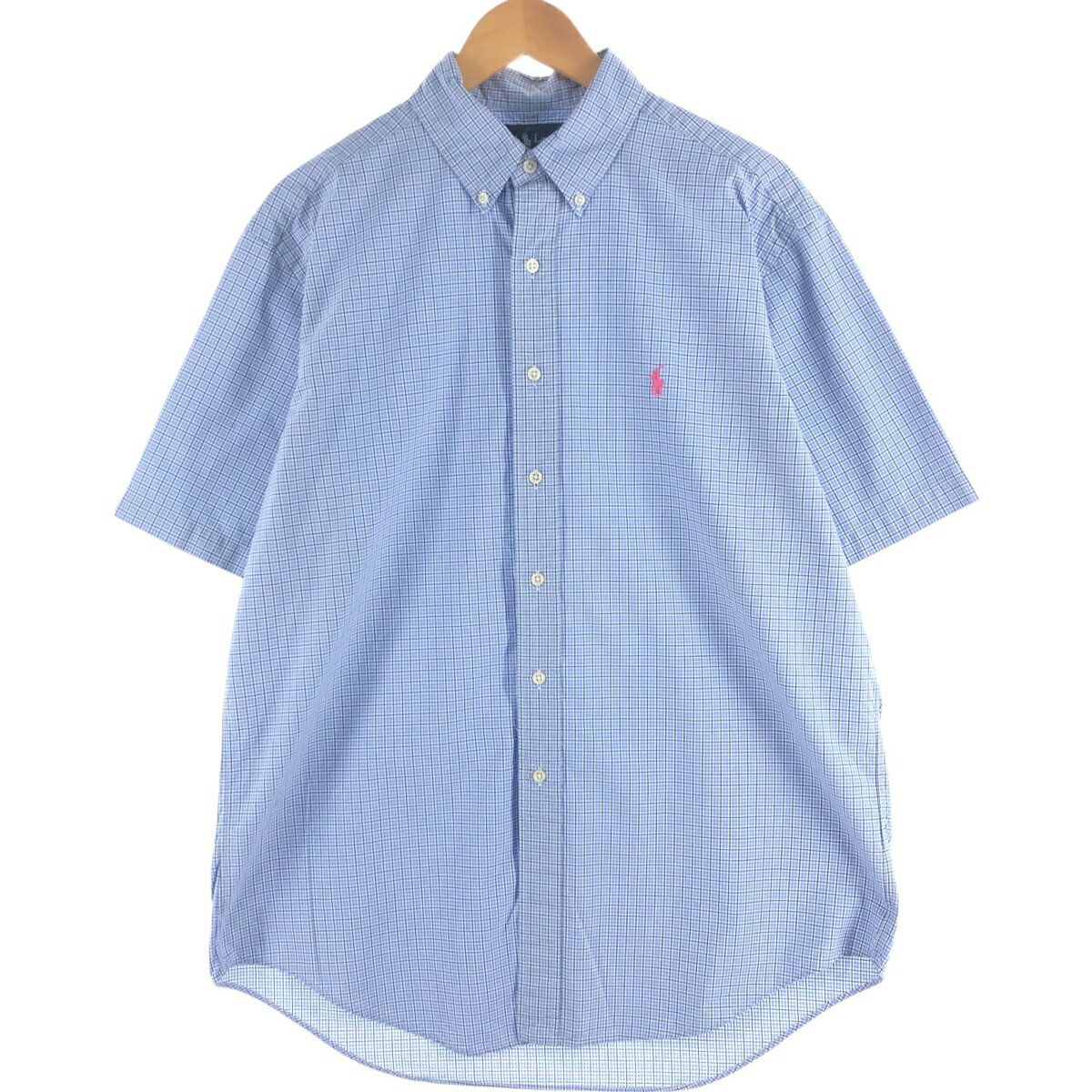 Rakuten - 古着 ラルフローレン Ralph Lauren CLASSIC FIT 半袖 ボタンダウン チェックシャツ メンズL相当 /eaa562693 【中古】 【250702】 【SS2603_10】