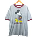 古着 90'S ディズニー MICKEY.INC MICKEY MOUSE ミッキーマウス リンガーTシャツ USA製 メンズXXL相当 ヴィンテージ /eaa562864 【中古】 【250629】