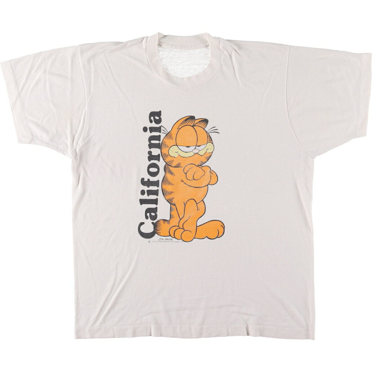 古着 70'S~ GARFIELD ガーフィールド キャラクタープリントTシャツ メンズL相当 ヴィンテージ /eaa562877 【中古】 【250701】