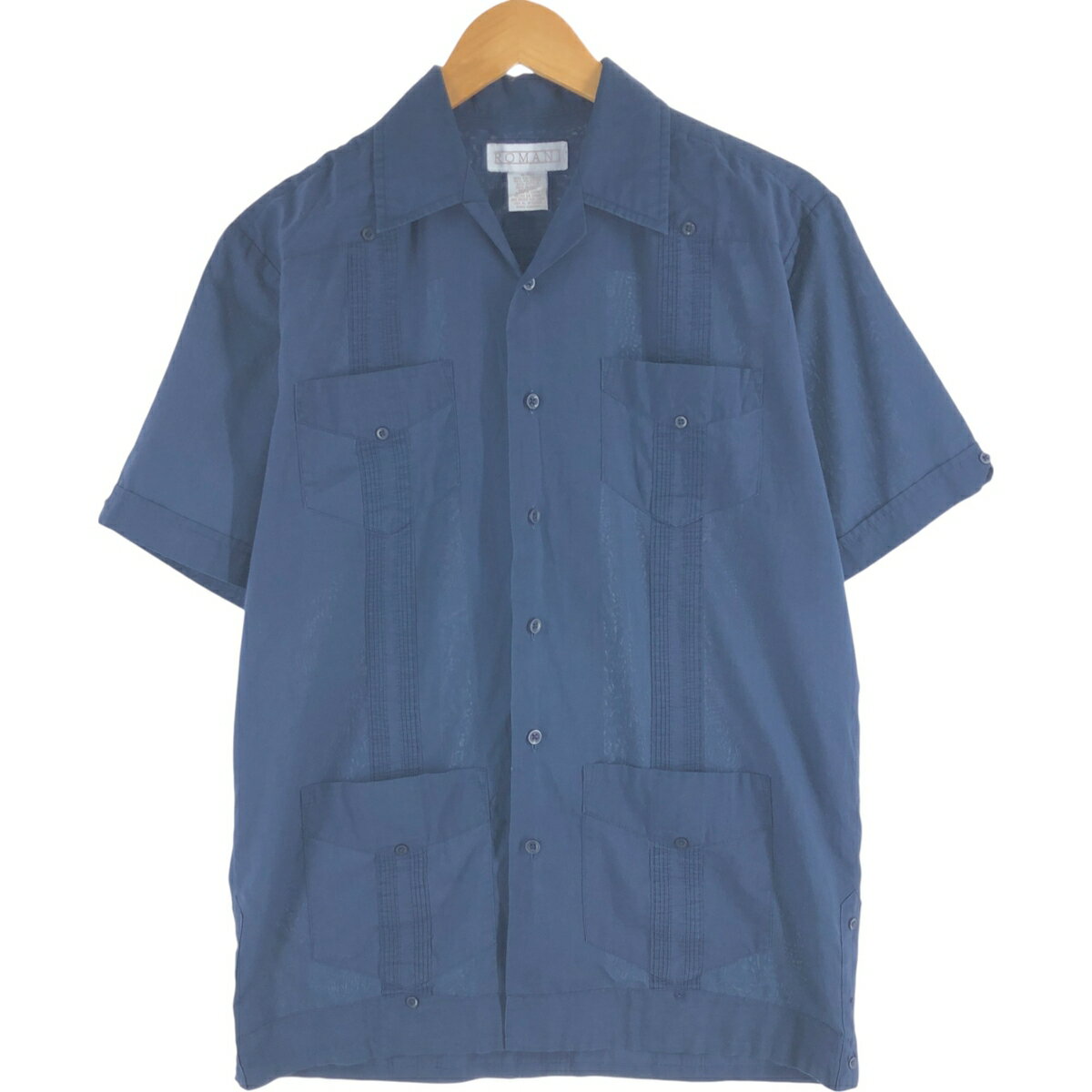 古着 ROMANI 半袖 オープンカラー メキシカンシャツ キューバシャツ ボックスシャツ メンズS相当/eaa562913   【SS2606_10