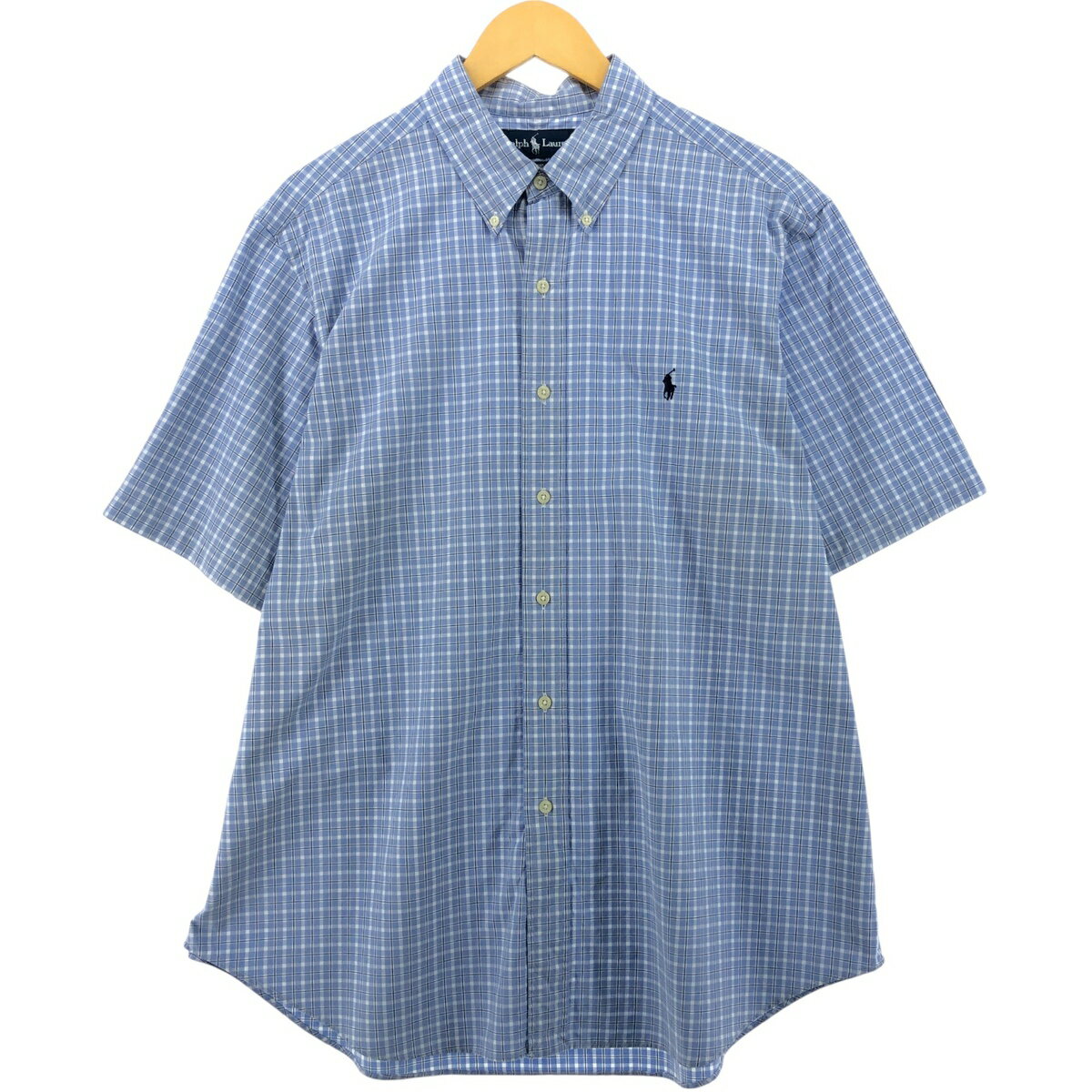 Rakuten - 古着 ラルフローレン Ralph Lauren CLASSIC FIT クラシックフィット チェック柄 半袖 ボタンダウン チェックシャツ メンズXL相当 /eaa562961 【中古】 【250629】 【SS2603_10】