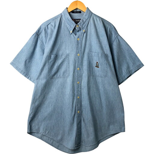 古着 90'S ラルフローレン Ralph Lauren CHAPS チャップス ボタンダウン 半袖 シャンブレーシャツ メンズL相当 ヴィンテージ /eaa562967 【中古】 【250629】 古着 90'S ラルフローレン Ralph Lauren CHAPS チャップス ボタンダウン 半袖 シャンブレーシャツ メンズL相当 ヴィンテージ /eaa562967 【中古】 【250629】