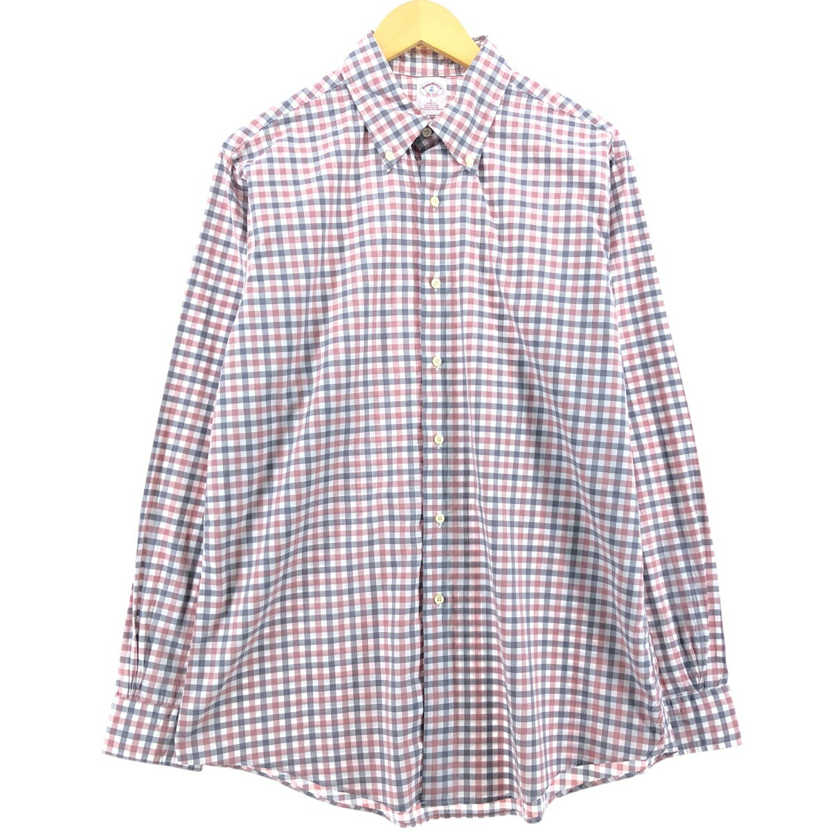 古着 ブルックスブラザーズ Brooks Brothers Est.1818 長袖 ボタンダウンチェックシャツ USA製 メンズL相当 /eaa562987 【中古】 【250629】 【SS2606_30