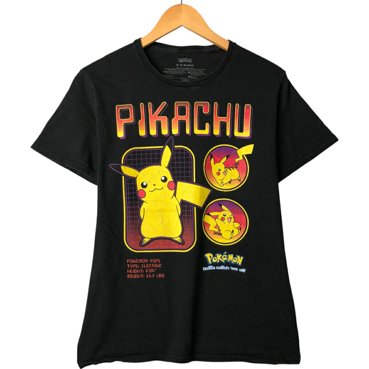 古着 POKEMON ポケモン ピカチュウ アニメ キャラクタープリントTシャツ メンズM相当 /eaa563011 【中古】 【250702】