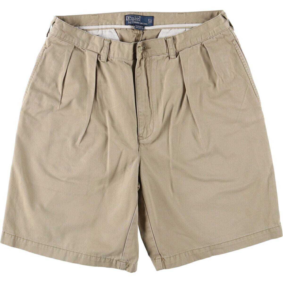 古着 ラルフローレン Ralph Lauren POLO by Ralph Lauren TYLER SHORT ツータック チノショーツ ショートパンツ メンズw34相当 /eaa563039 【中古】 【250712】 【SS2603_10】 ベージュ系 春夏秋