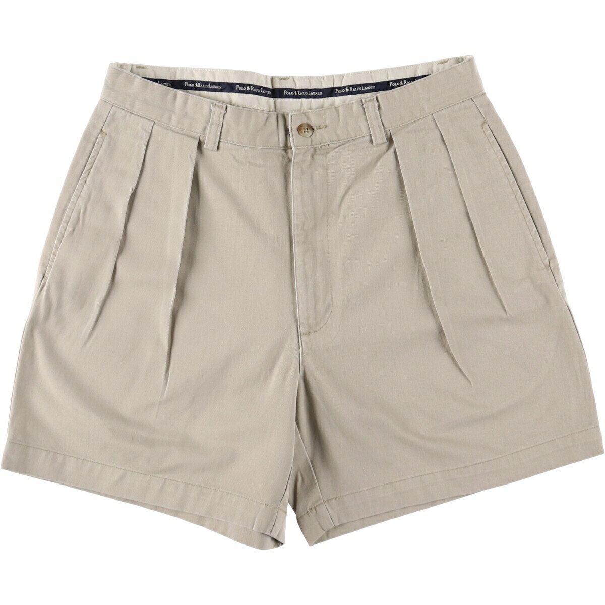 古着 ラルフローレン Ralph Lauren POLO RALPH LAUREN ツータック チノショーツ ショートパンツ メンズw32相当 /eaa563047 【中古】 【250705】 【SS2603_10】 ベージュ系 春夏秋