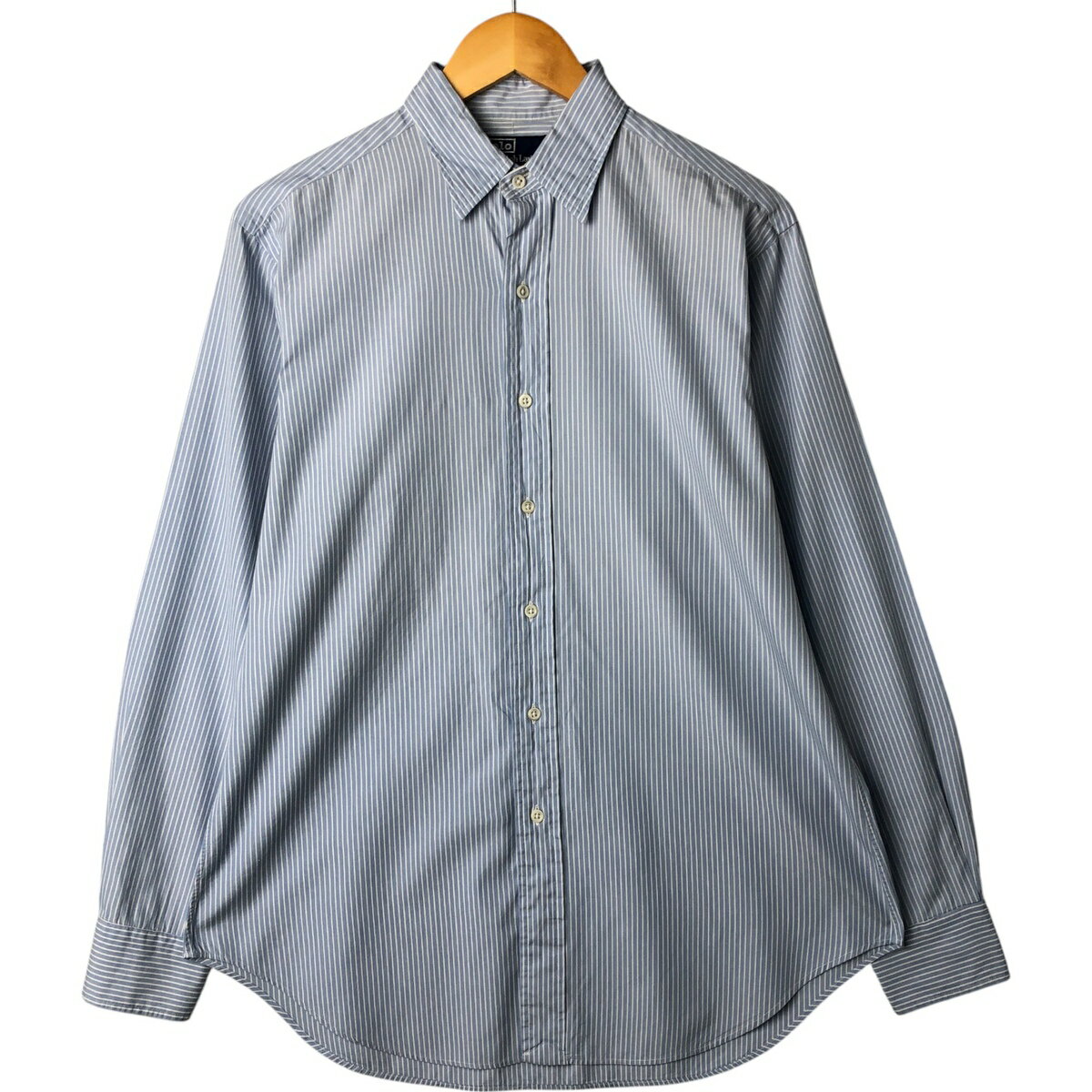 古着 ラルフローレン Ralph Lauren Polo by Ralph Lauren 長袖 ボタンダウンストライプシャツ メンズM相当 /eaa563143 【中古】 【250710】 【SS2603_10】 ブルー系 春夏秋冬