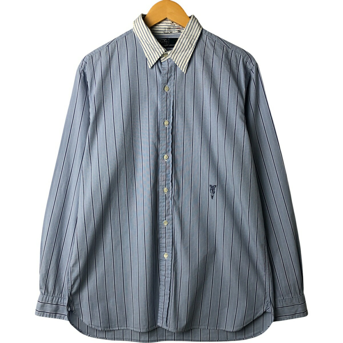 古着 ラルフローレン Ralph Lauren Polo by Ralph Lauren 長袖 ボタンダウンストライプシャツ メンズL相当 /eaa563146 【中古】 【250710】 【SS2603_10】 ブルー系 春夏秋冬