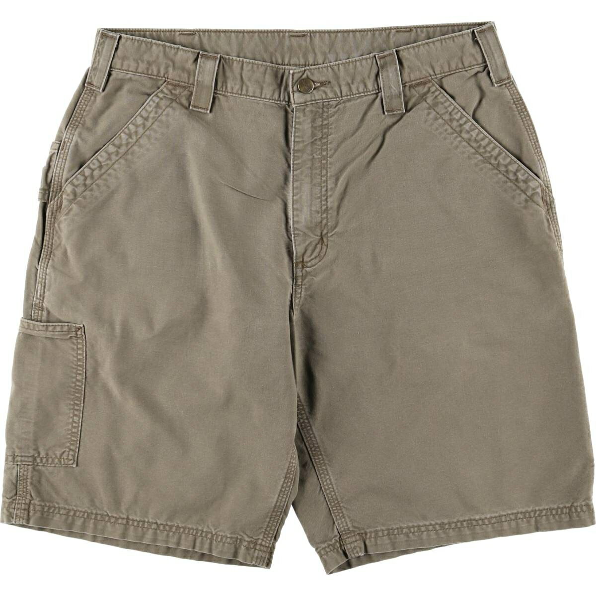 Cotton Pants - 古着 カーハート Carhartt ダック地ペインターショーツ ショートパンツ メンズw35相当 /eaa563209 【中古】 【250714】 【SS2603_10】 カーキ系 春夏秋