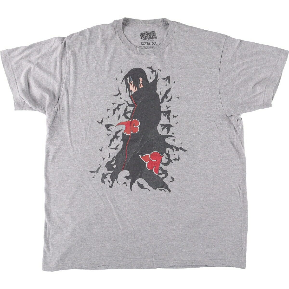 古着 RIPPLE JUNCTION NARUTO SHIPPUDEN ナルト疾風伝 うちはイタチ アニメ キャラクタープリントTシャツ メンズXL相当 /eaa563225 【中古】 【250702】