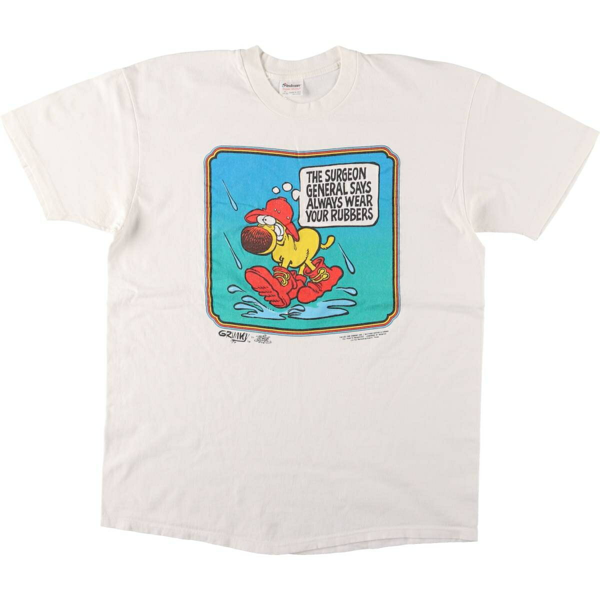 古着 80'S ステッドマン STEDMAN MOTHER GOOSE AND GRIMMY マザーグースとグリミー プリントTシャツ USA製 メンズXL相当 ヴィンテージ /eaa563373 【中古】 【250710】
