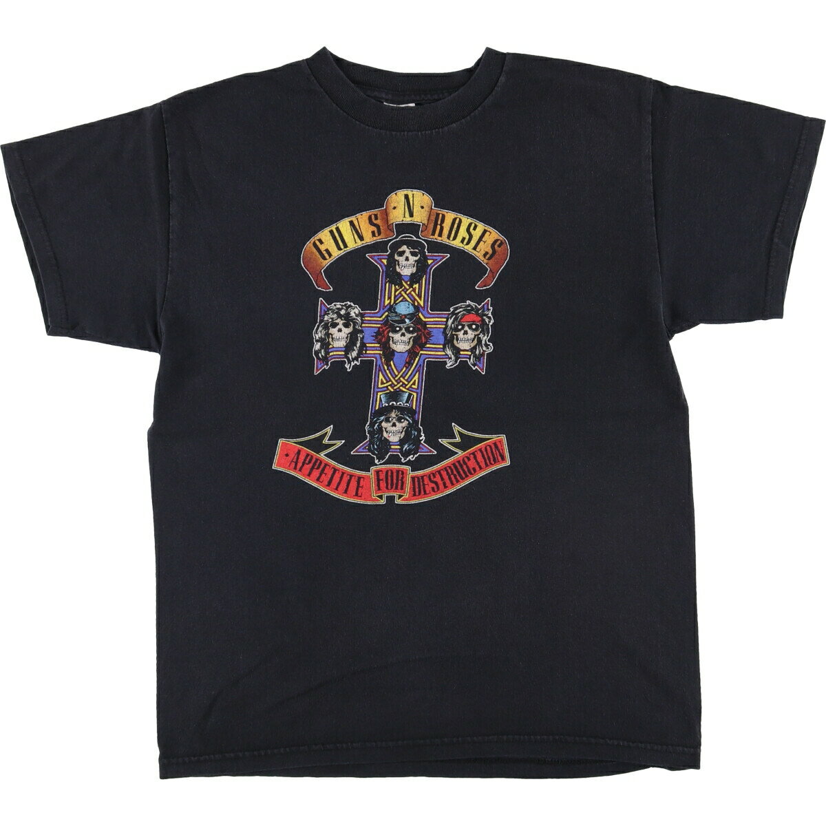 樂天商城 - 古着 GUNS N' ROSES ガンズアンドローゼズ ドクロ柄 スカル柄 バンドTシャツ バンT メンズM相当 /eaa563381 【中古】 【250705】 【SS2603_10】 ブラック系 春夏秋