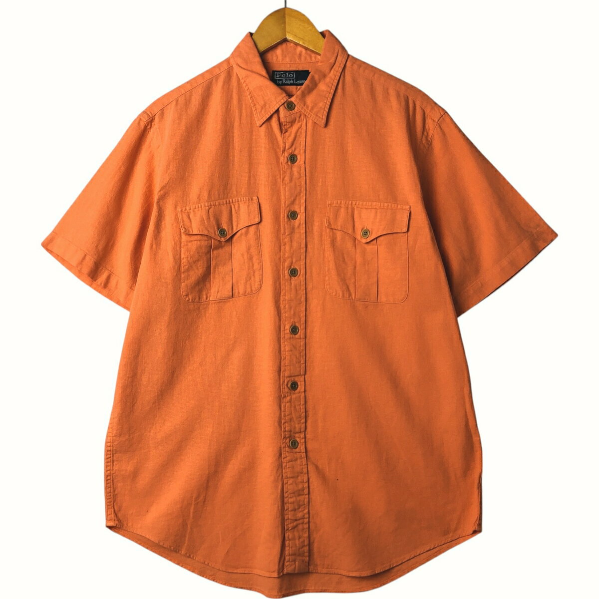 古着 ラルフローレン Ralph Lauren POLO by Ralph Lauren 半袖 リネンシャツ メンズL相当 /eaa563523   【SS2606_10