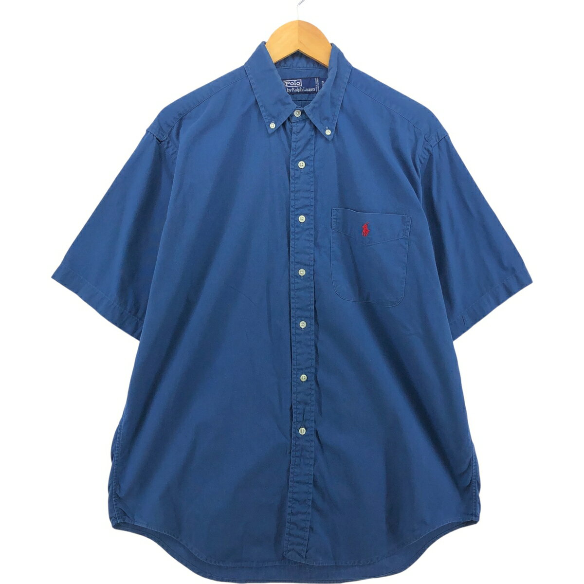 乐天商城 - 古着 ラルフローレン Ralph Lauren POLO by Ralph Lauren 半袖 ボタンダウンシャツ カナダ製 メンズXL相当 /eaa563561 【中古】 【250705】 【SS2606_10