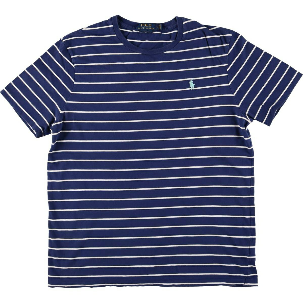 古着 ラルフローレン Ralph Lauren POLO RALPH LAUREN CUSTOM SLIM FIT 半袖 ボーダーTシャツ メンズL..