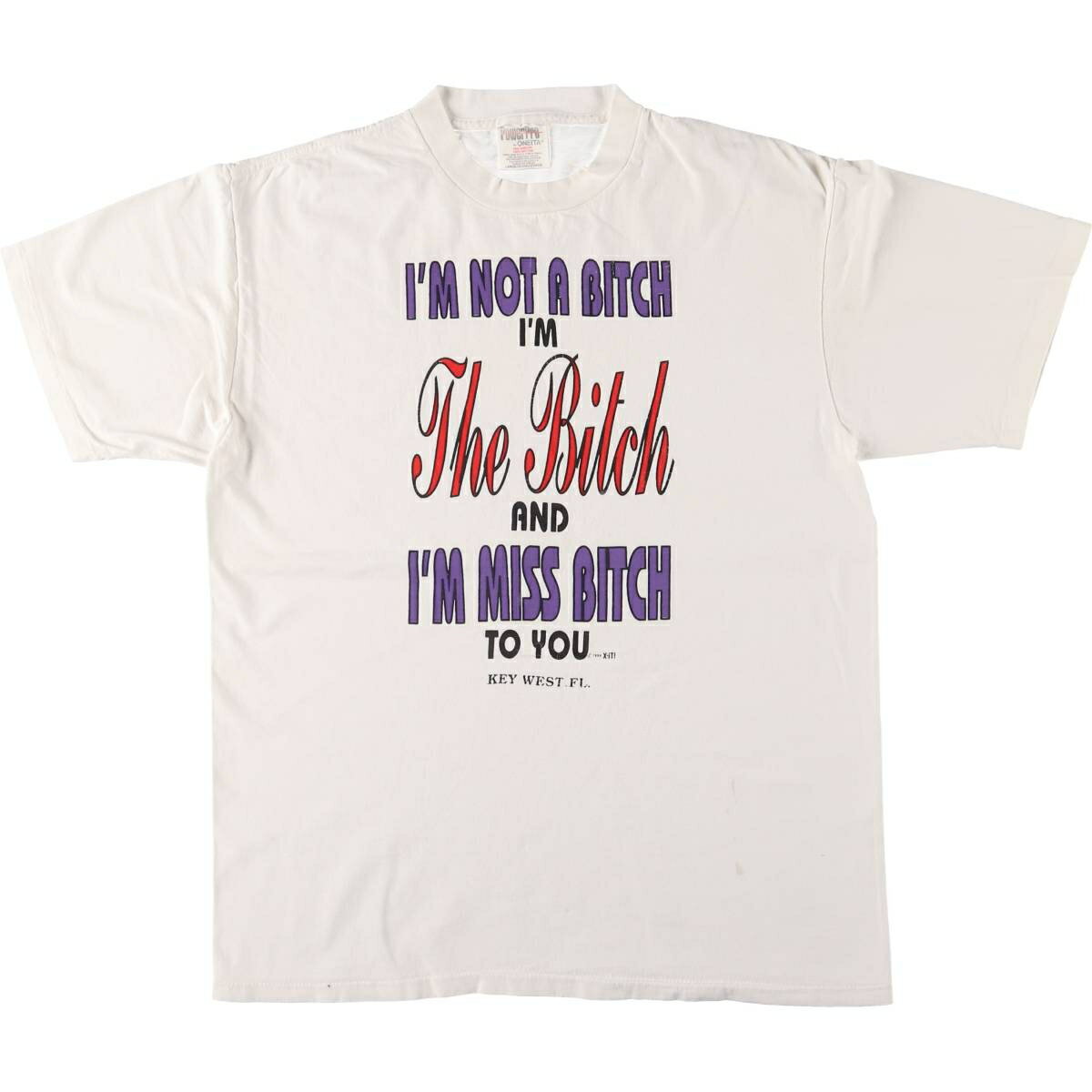 樂天商城 - 古着 90'S オニータ ONEITA POWER-T メッセージプリントTシャツ USA製 メンズL相当 ヴィンテージ /eaa563833 【中古】 【250714】 【SS2603_30】