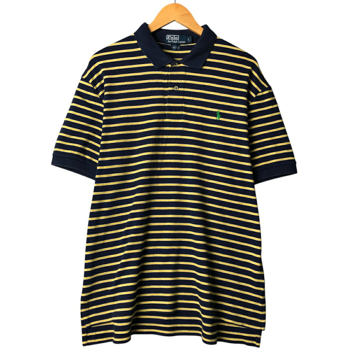 古着 ラルフローレン Ralph Lauren POLO by Ralph Lauren ボーダー柄 半袖 ボーダー ポロシャツ メンズL相当 /eaa563845 【中古】 【250721】 【SS2606_10