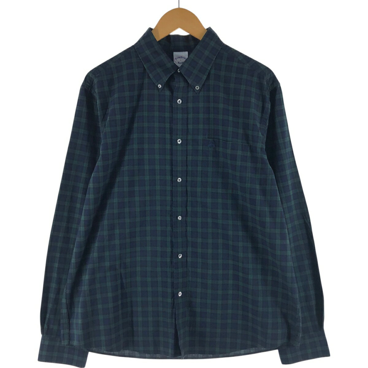 乐天商城 - 古着 ブルックスブラザーズ Brooks Brothers Est.1818 ブラックウォッチチェック 長袖 ボタンダウンチェックシャツ メンズL相当 /eaa564040 【中古】 【250630】 【ADEL/アデル】 【SS2606_30