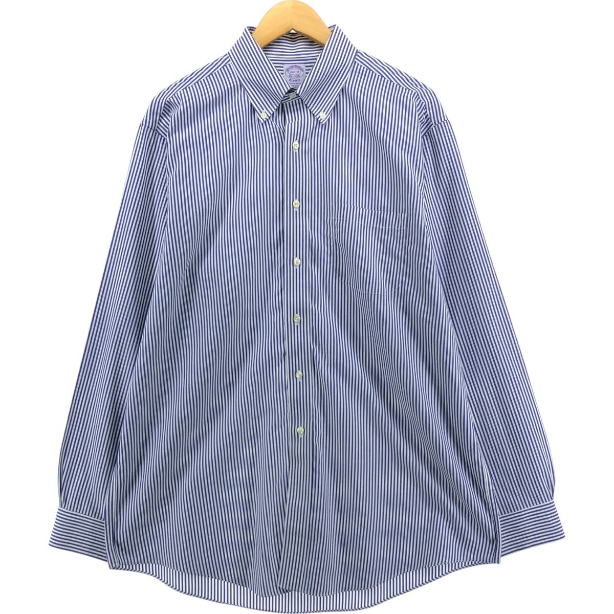 樂天商城 - 古着 ブルックスブラザーズ Brooks Brothers Est.1818 長袖 ボタンダウンストライプシャツ メンズL相当 /eaa564148 【中古】 【250705】 【SS2603_30】