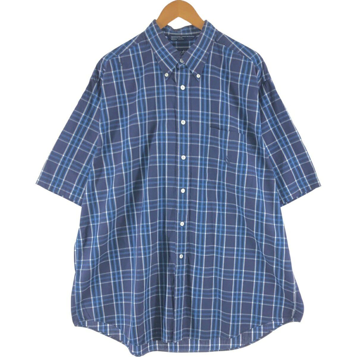 Rakuten - 古着 90'S ノーティカ NAUTICA 半袖 ボタンダウン チェックシャツ メンズXL相当 ヴィンテージ /eaa564169 【中古】 【250706】